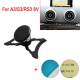 For Audi A3 S3 RS3 8V 8P Car Phone Bracket Q2 SQ2 Air Vent Mount Car Magnet Holder 360 Rotatable Support Mobile GPS Accessories