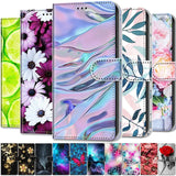 Leather Magnetic Case For Samsung Galaxy A25 A24 A14 4G A34 A54 5G SM-A256B A245F Phone Cover Flip Wallet Painted Funda Etui