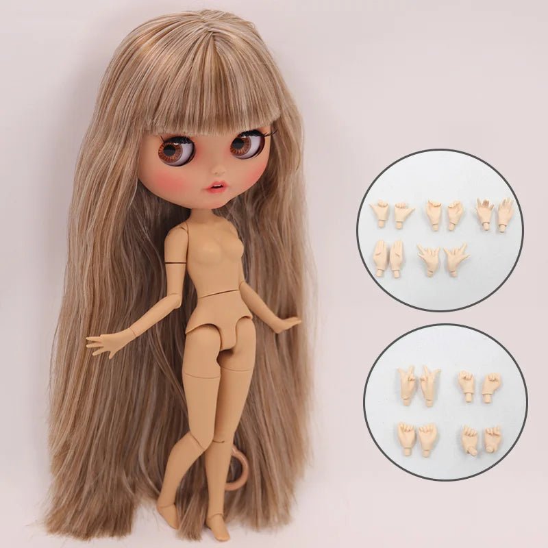 ICY DBS Blyth Doll Pouting Mouth Tan Skin Matte Face Joint Body 1/6 BJD OOAK Ob24 Anime Girl