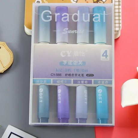 Soft Head Color Pen Color Pen Set Kawaii Highlighter Macaron Morandi Marker Pen Painting Art Notes Special School Supplies