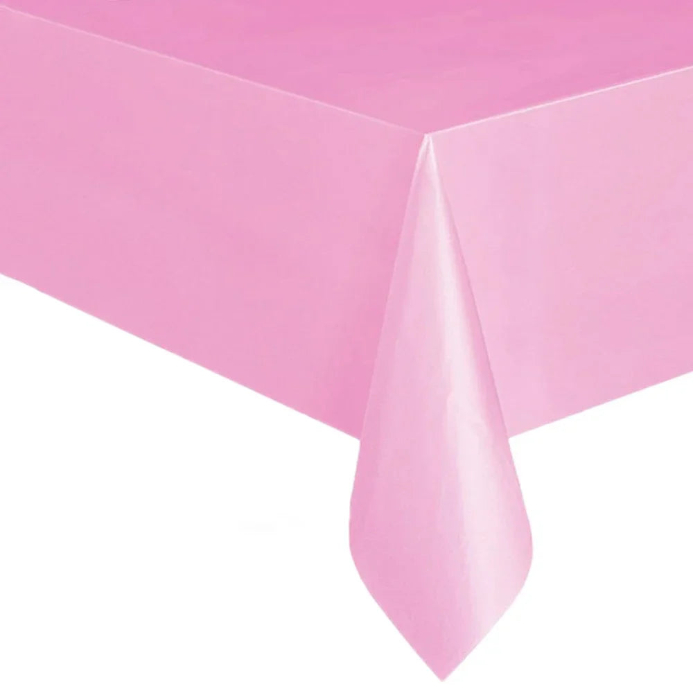 Disposable Tablecloth White Black Pink Gold Table Cover Plastic Birthday Wedding Table Cloth Party Dining Table Decoration Favor