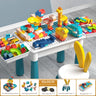 ToylinX Children's Building Blocks Table Desk  and Chairs Set with Marble Run Preschool Classroom Must Haves Multi Activity