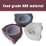 Reptile Food Water Bowl Magnetic Adsorption Feeding Dish With Separate Food Basin Bearded Dragon Feeder Terrarium Tank Decor