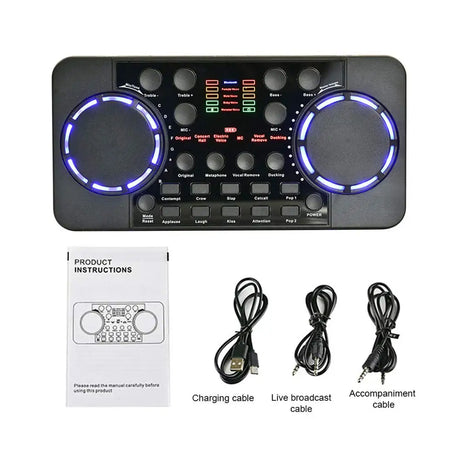 For Phone Computer Studio Gaming Portable Sound Card Noise Reduction Accessories4.0 External Mixer Live Broadcast