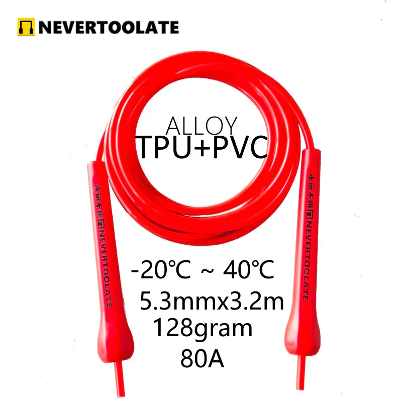 NEVERTOOLATE TPU and PVC material Skipping Rope Rapid Speed Jump Rope Tangle Free crossfit Exercise Fitness Training Workout