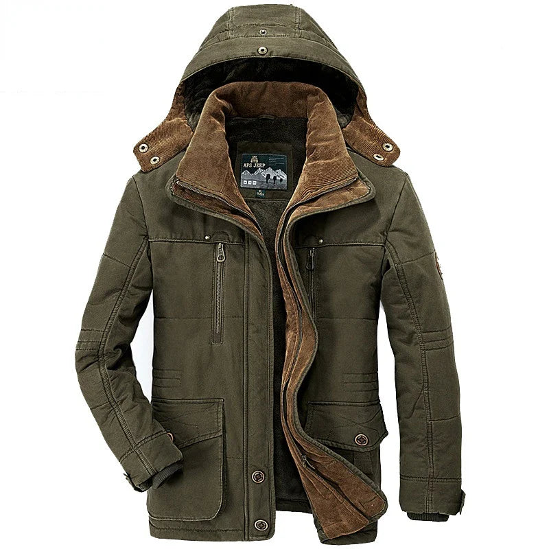 New Brand Thick Winter Parkas men Warm Cotton-Padded Jacket men Fleece With Fur parkas hombre invierno Plus Size 6XL 7XL