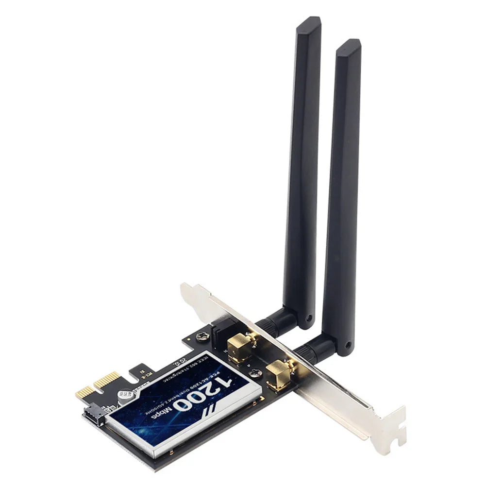 Wireless WiFi Adapter Desktop 1200Mbps Dual Band WiFi Card Adapter for Microsoft Windows 7/8/10/11 Linux