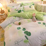 Cute Bedding Set Men Women Duvet Cover Bed Linen Washed Cotton Mirco Fiber Comforter Set Twin Queen King Couple Double Bed Sheet