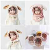 New Winter Children Hats Necks One-piece Windshield Headgear Ear Caps Protective Masks Male Female Baby Cold-proof Warm Caps