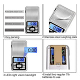 500g/0.01g kitchen Bakeware Measuring Tools Portable Balance High Accuracy Mini Electronic Pocket Scales For Jewelry Gram Weight