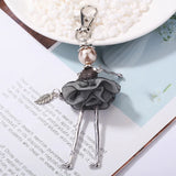 YLWHJJ brand Doll Handmade Cute charm keychain for Women Car Pendant Girls fashion Jewelry Bag key chains Accessories key ring