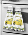 Lemon Summer Fruit Leaves Welcome Kitchen Hand Towel Strong absorbent Towel Washing Room Handkerchief Towel