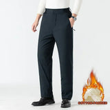 New Business Casual Suit Pants Men Graphene Self-heating Outdoor Winter Padded Warm Knee Pants Windproof Lambswool Plus Size 6xl