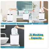 Portable Washing Machine for Underpants Underwear Sock 2L Capacity Mini Laundry Machine Turbine Washer for Home Dormitory