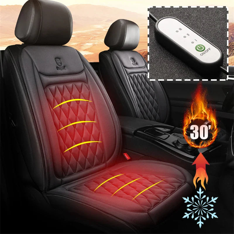 Karcle Heated Car Seat Cover Electric Heated Car Cushion Winter Car Seat Heating Pad Auto Seat Cover Car Accessories