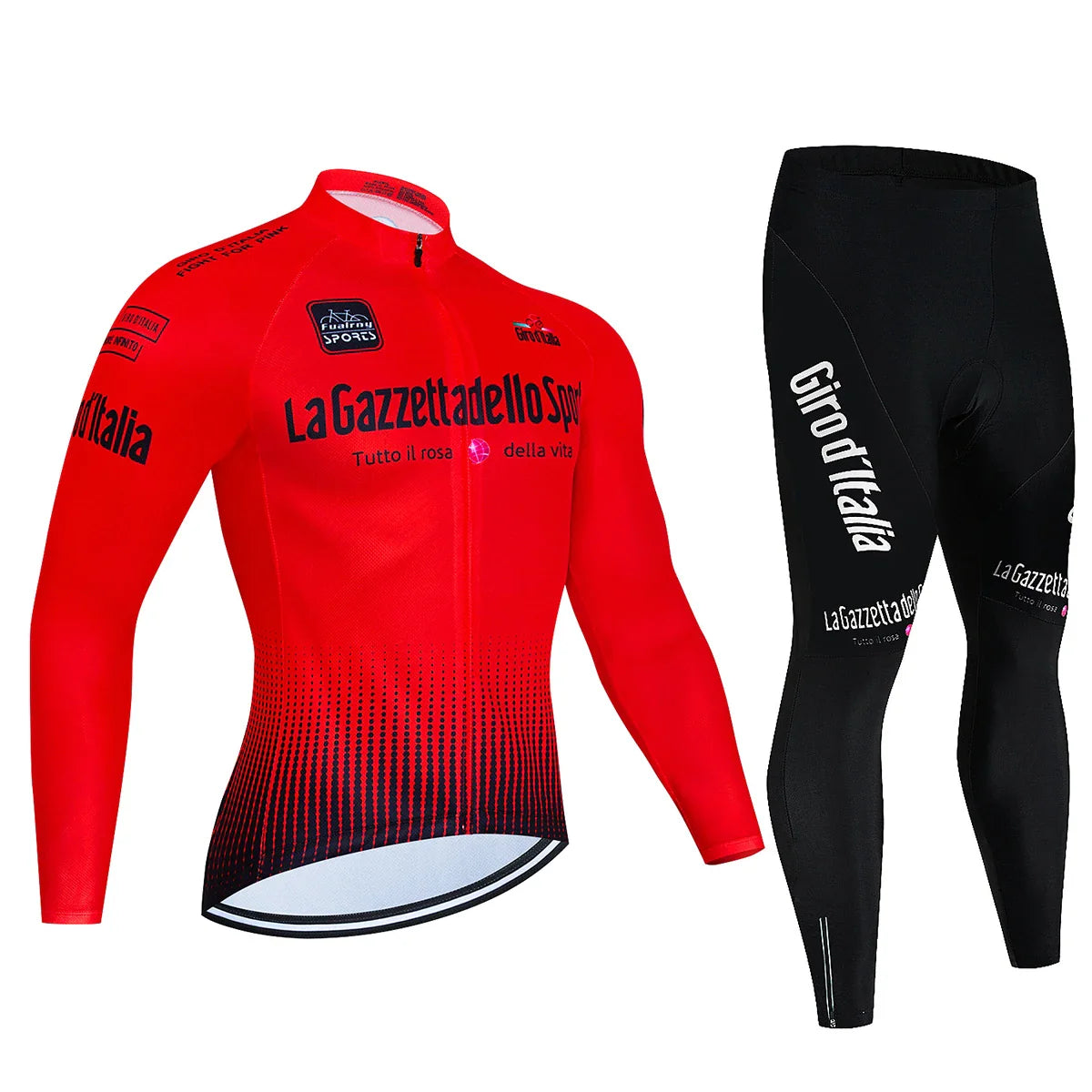 Tour De Italy D'ITALIA Cycling Jersey Set Premium anti-uv manica lunga Downhill Cycling Suit autunno Quick-Dry Pro Racing Unifor