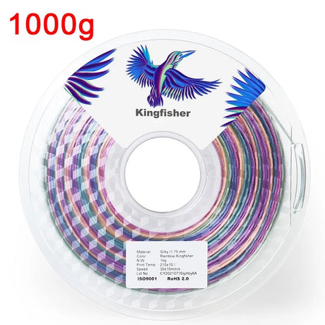 Silk PLA Rainbow Filament 1.75mm 3d Printer Filaments PLA 1kg 500g 250g 3D Pen Printing Plastic Materials Resin Multicolor