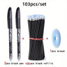 103pcs/set Black Blue Ink Erasable Pen Refills Rods Set 0.5mm Magic Erasable Gel Pen Washable Handle Office Writing Stationery