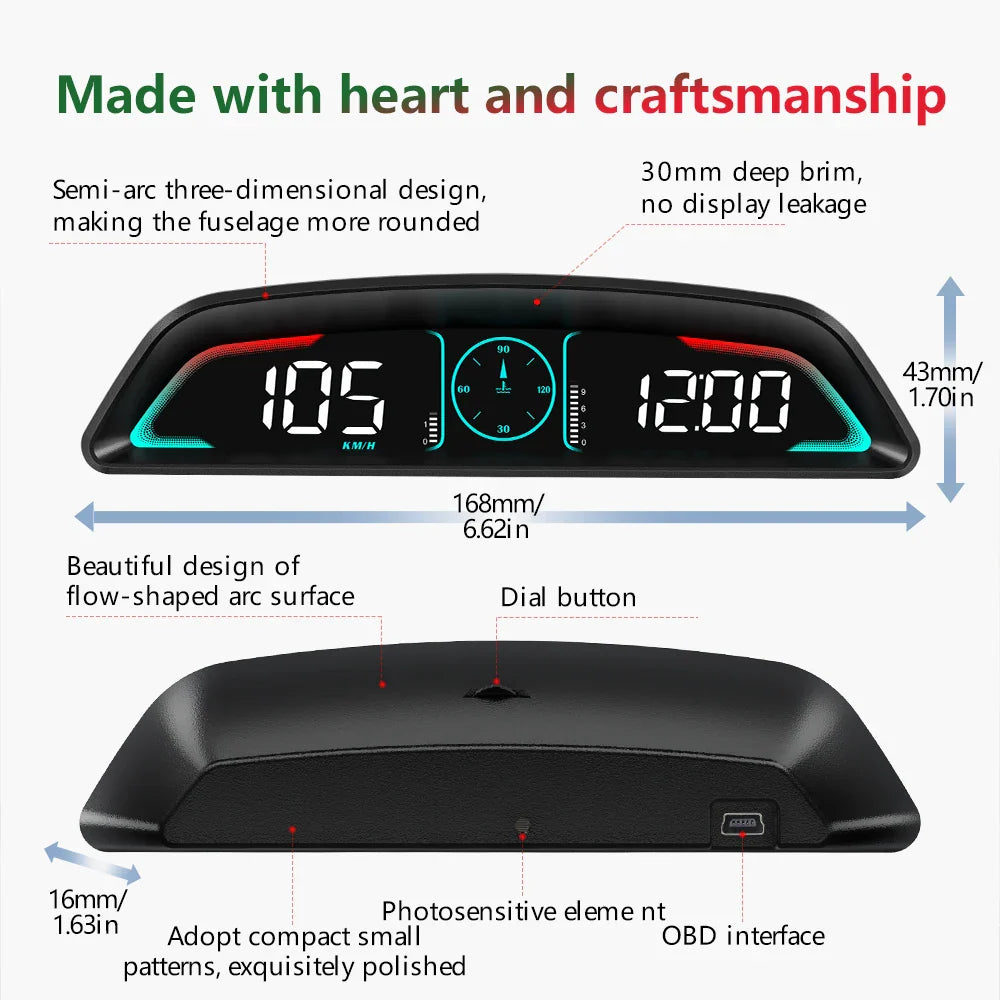 B3 G3 GPS / OBD Multifunctional Car HUD Head Up Display Car Speedometer Accessories RPM Water Temperature Overspeed Alarm