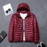 2024 new upscale men's white duck down jacket men's short hooded men's autumn and winter lightweight oversized fashion coat