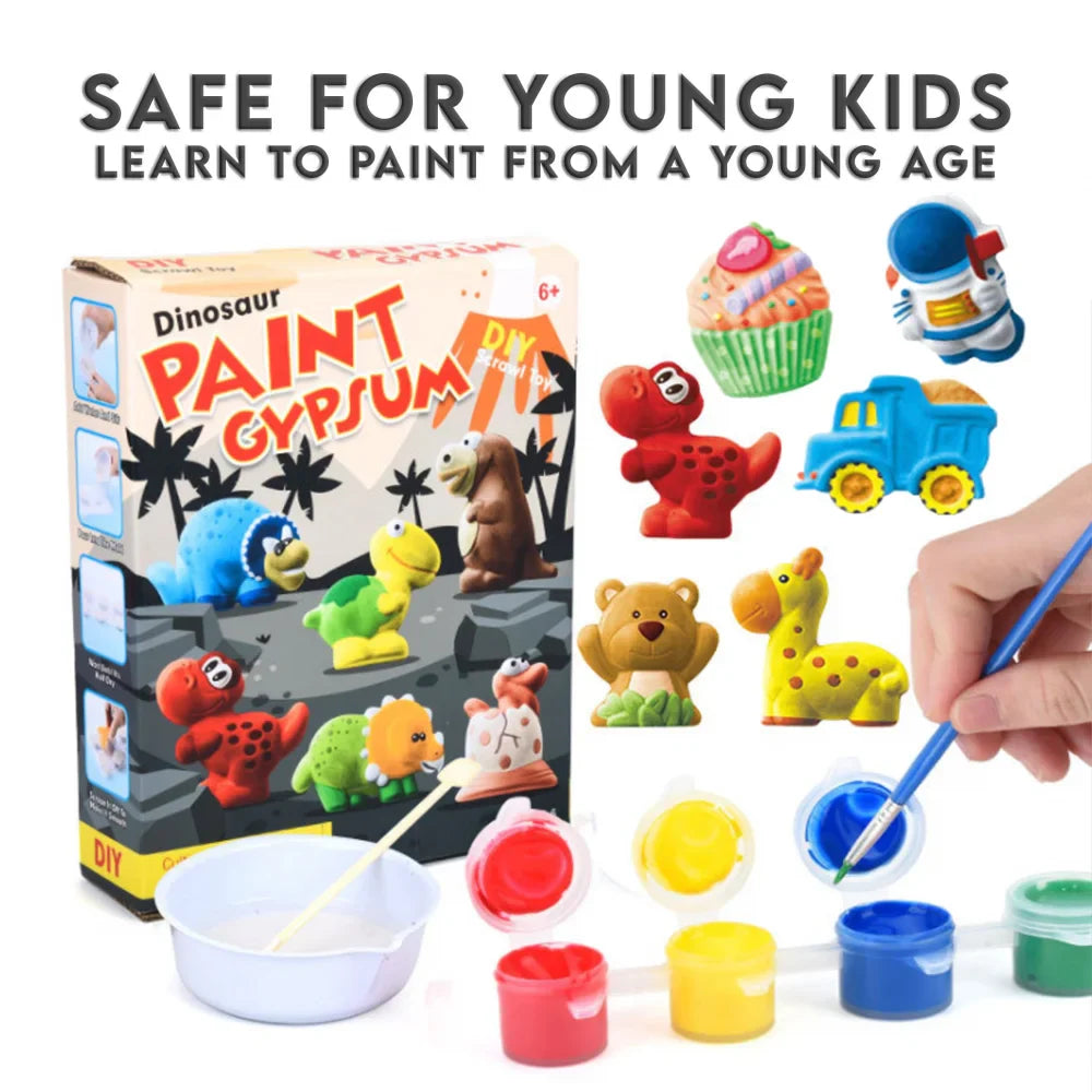 Children Plaster Painting Developmental Toys DIY Colorful Graffiti Drawing Craft Sets Kids Coloring Paint Material Tools Gifts