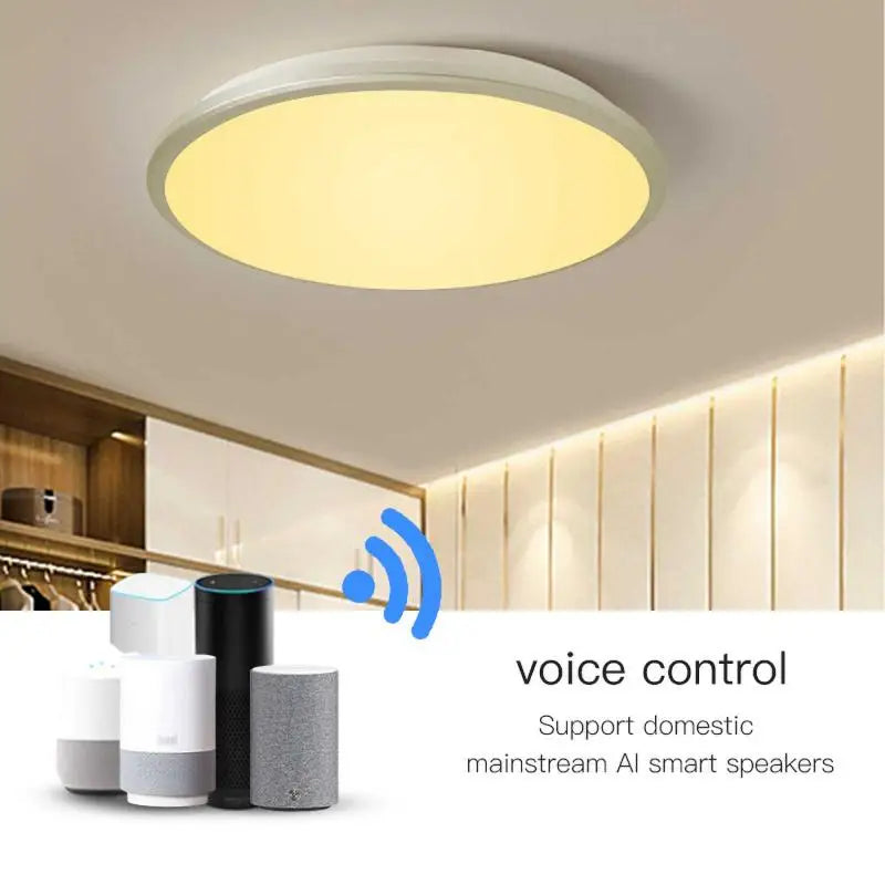 ZigBee Tuya Smart Backlit Ceiling Light With Voice Control Standard Hub Required ZigBee3.0 Works With Alexa Google Home Alice