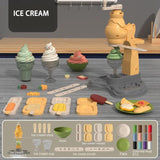 3D Plasticine Mold Modeling Clay Ice Cream Color Clay Noodle Maker Diy Plastic Play Dough Tools Sets Toys for Kids Birthday Gift