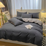 Gray Home Textile Comforter 100% Cotton Duvet Cover Set Bedding Sheet Quilt Cover Pillowcase Soft Breathable Bedspread Bed Linen