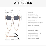 Men Women Punk Sun Glasses Brand Designer Retro Alloy Polygon Sunglasses Women Luxury Shades with A Chain Lanyard Sunglasses