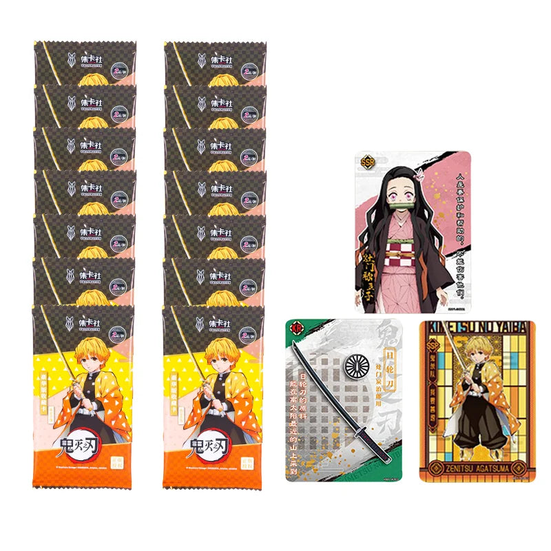 Original Demon Slayer Cards Nezuko Tanjiro Trading Card Game Flash Card Collection Toy Children's Gift