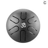 HLURU 3 Inches Steel Tongue Drum 6 Notes Hand Held Ethereal Drum Zen Meditation Tools Spirit Exercise Percussion Instrument Toys