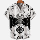 Devil Horror 3d Print Hawaiian Shirt Men Clothes Loose Breathable Men's Shirts Summer Male Shirt Male Clothes Short Sleeve Shirt