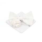 New Colorful Bowties Handkerchiefs Cufflinks Set Polyester Brooches For Men's Business Wedding Party Suit Dress Accessories Gift