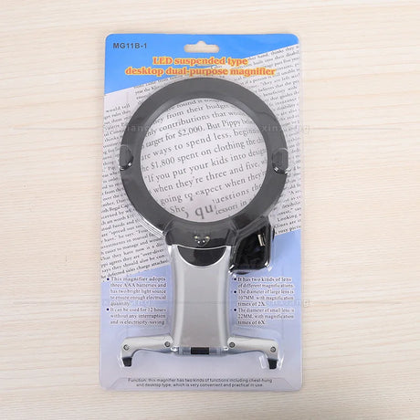 Hands Free LED Loupe Lighted Reading Magnifier Neck Wear Quality Magnifying Glass For Seniors Sewing Cross Stitch Embroidery