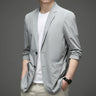 Men's Suit Jacket Summer Ultra-Thin Breathable High Elastic Lightweight Ice Silk Sun Protection Casual Suit Jacket Men