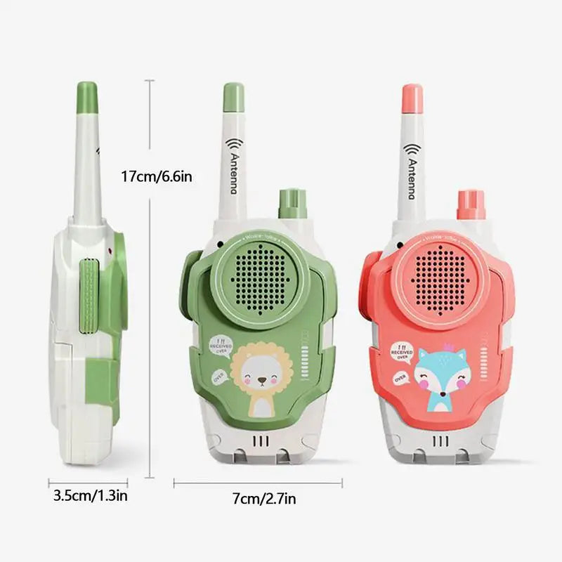 Kids Walkie Talkie Mini Phone Call Children Cartoon Talkie Walkie Long Range 2 Way Radio Interphone Boys Girls Birthday Gifts