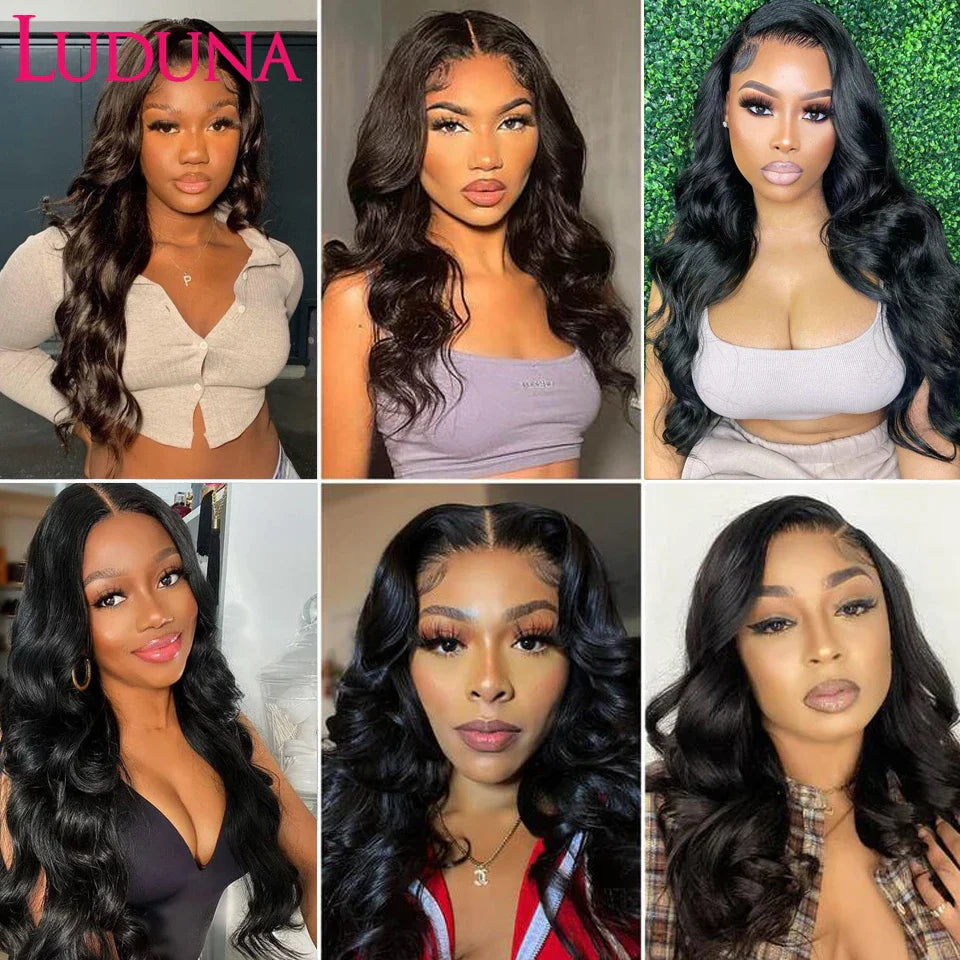 Ludana Body Wave Bundles With Closure Brazilian Bundles Human Hair With Closure  3/4Pcs Human Hair Bundles With 4x4 Lace Closure