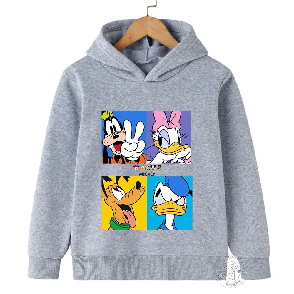 Sweatshirts Manga Anime Mickey Minnie Mouse Hoodie Kid Girl Boy Sweatshirt Hoody Cartoon Children Cute Clothes Baby Top Pullover