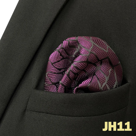 Blue Floral Paisley Mens Pocket Square Classic Silk Purple Hanky Business Fashion Handkerchief Wedding