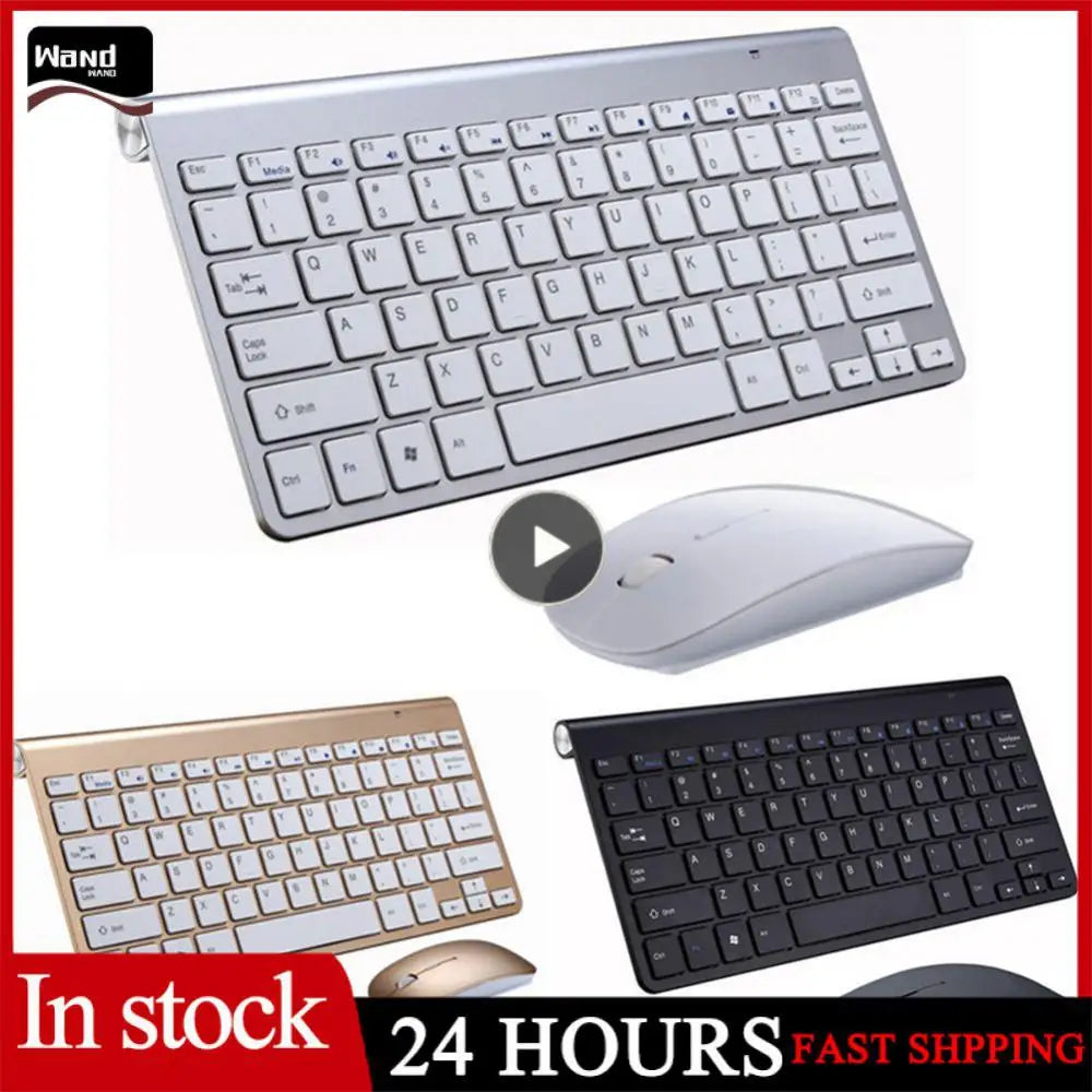 Spanish Hebrew Korean Thai Wireless Keyboard Mouse Combo 2.4G Mini Portable Wireless Keyboard and Mouse for Windows Android