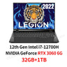 Lenovo Legion Y9000P 2022 Gaming Laptop 12th Intel i7-12700H GeForce RTX3060 6G/RTX3070Ti 8G 165Hz 16inch Game Notebook PC Win11