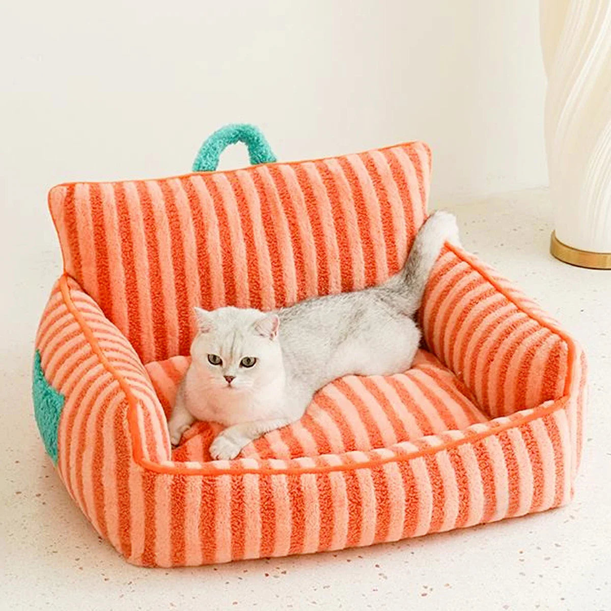 Cats Bed Stripe  Bed Sofa Cushions Plush Houses and Habitats Puppy Pet Kitten Accessories Goods Mat Things Accessory