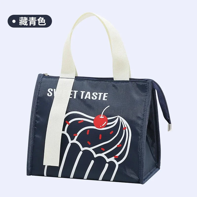 High-Capacity Portable Insulated Lunch Bag Women Kid Picnic Work Travel Food Thermal Storage Container Bento Box Cooler Tote Bag