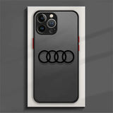 Audi-Logo-R8 Armor Matte Phone Case For iPhone 15 14 13 12 Mini 11 Pro XR X XS MAX ８７６6S Plus Funda Bumper Shockproof Cover