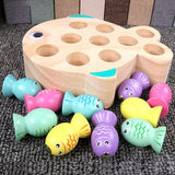 Wooden Fishing Game for Kids Montessori Educational Toy Set Magnetic Fishing Game Fine Motor Skill Training Early Learning Toys