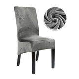 1/2/4/6 Pieces Real Velvet Fabric XL Size Chair Cover Big Size Long Back Europe Style Seat Chair Covers For Restaurant Hotel