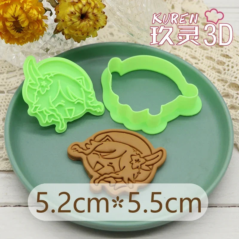 Genshin Impact Neuvillette Cake Tool Animal Cookie Cutter Christmas Cutters Biscuit Stamp Fondant Mould Baking Sugarcraft Molds