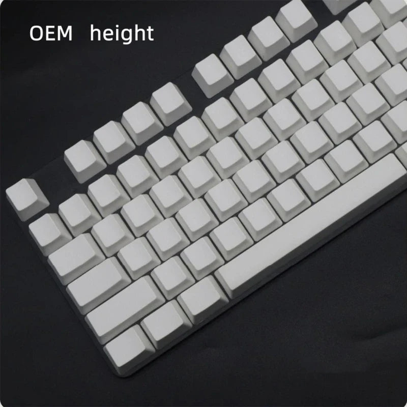 Customized PBT Blank White Keycaps Cherry OEM XDA Profile Not Print Key Cover Replacement for Mechanical Keyboard DIY F19E