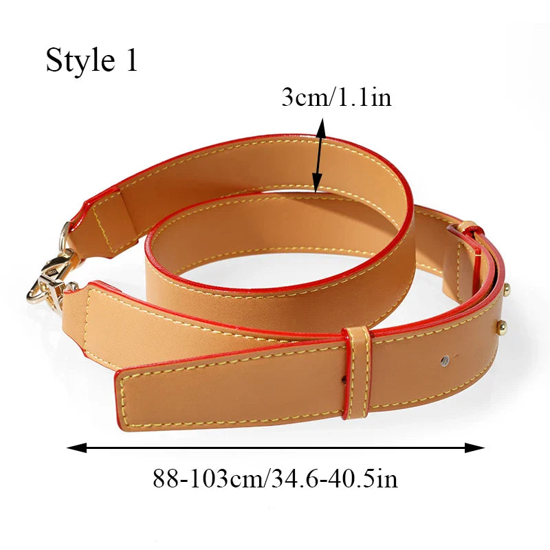 100% Genuine Leather 105CM Bag Strap for LV Neverfull Bags Adjustable Handbags Straps Crossbody Replacement Bag Accessories