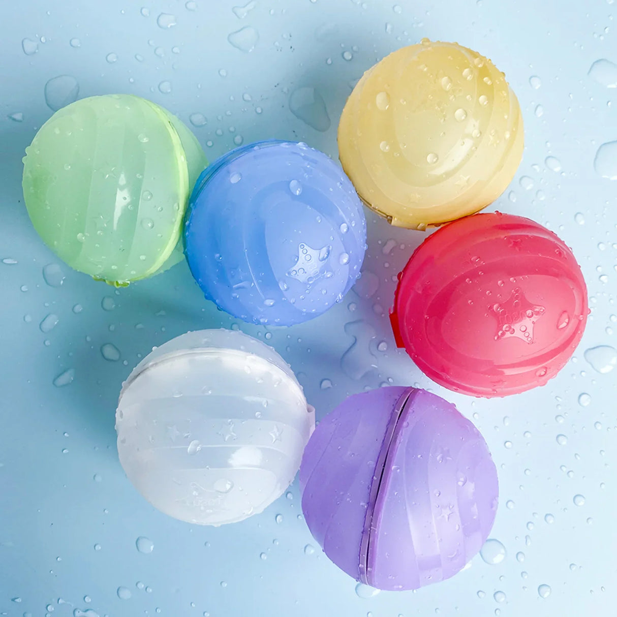 6pcs/lot play water toys children's water splashing silicone water balloon water injection repeatable water burst ball play game